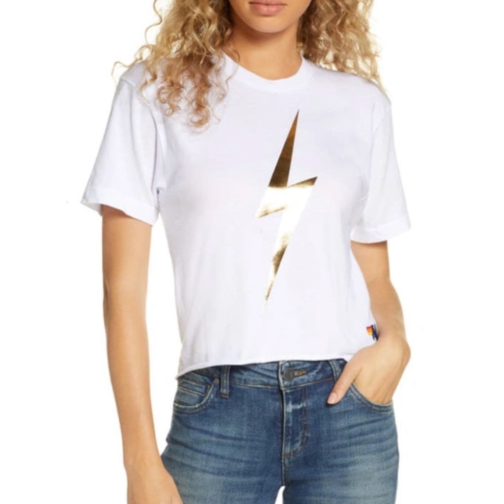 Aviator Nation, size M, casual t shirt, lightening bolt